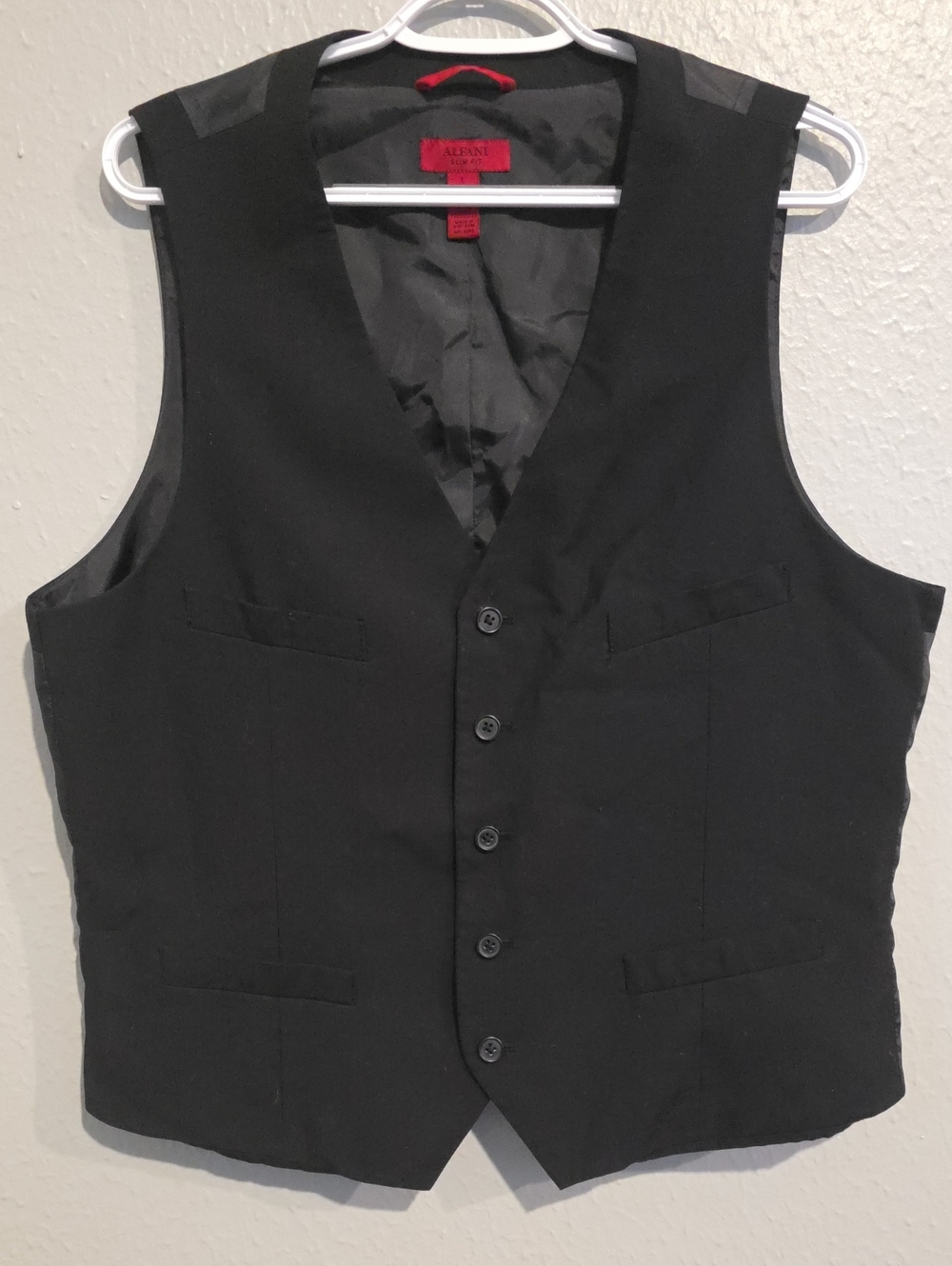 Alfani Men's Black Five-Button Dress Vest
